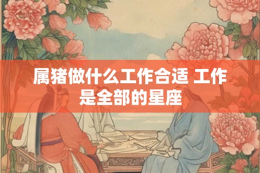 属猪做什么工作合适 工作是全部的星座