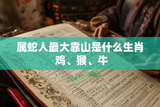属蛇人最大靠山是什么生肖 鸡、猴、牛