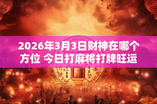 2026年3月3日财神在哪个方位 今日打麻将打牌旺运方位