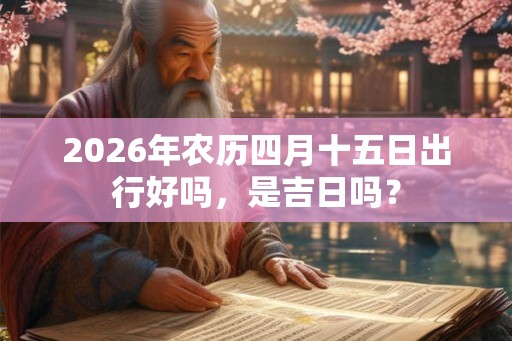 2026年农历四月十五日出行好吗，是吉日吗？