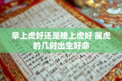早上虎好还是晚上虎好 属虎的几时出生好命