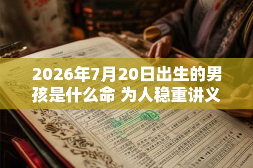 2026年7月20日出生的男孩是什么命 为人稳重讲义气