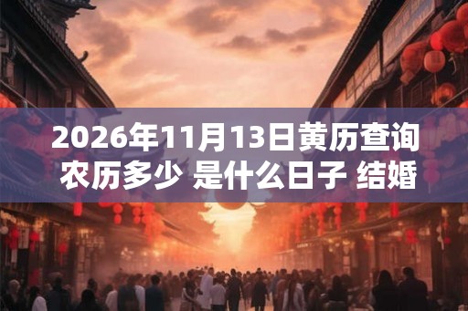 2026年11月13日黄历查询 农历多少 是什么日子 结婚吉时