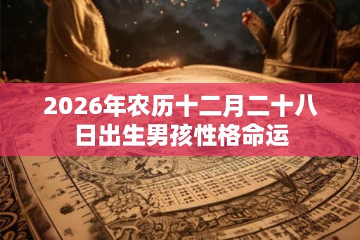 2026年农历十二月二十八日出生男孩性格命运