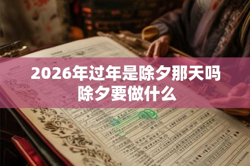 2026年过年是除夕那天吗 除夕要做什么