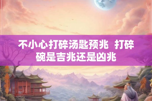 不小心打碎汤匙预兆  打碎碗是吉兆还是凶兆