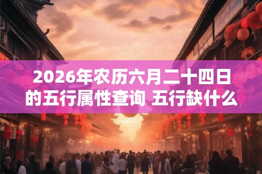 2026年农历六月二十四日的五行属性查询 五行缺什么