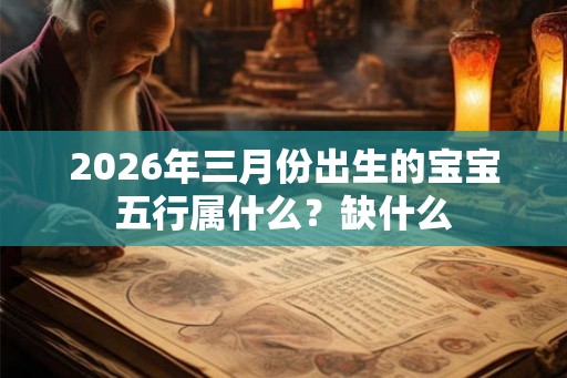 2026年三月份出生的宝宝五行属什么?缺什么 2026年三月份出生的宝宝五行属什么?缺什么