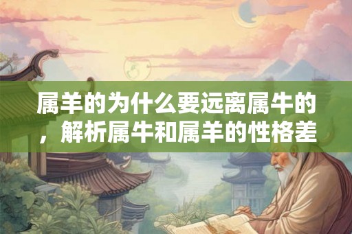 属羊的为什么要远离属牛的，解析属牛和属羊的性格差异及后果