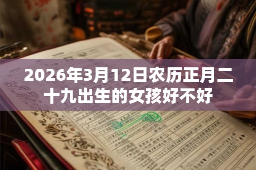 2026年3月12日农历正月二十九出生的女孩好不好
