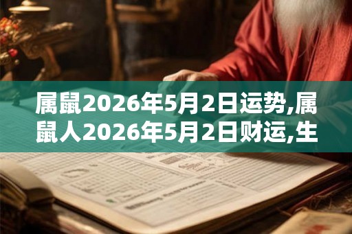 属鼠2026年5月2日运势,属鼠人2026年5月2日财运,生肖鼠2026年5月2日运势
