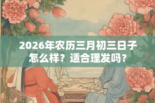 2026年农历三月初三日子怎么样？适合理发吗？