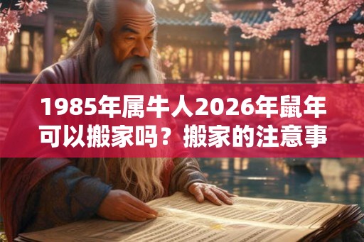 1985年属牛人2026年鼠年可以搬家吗？搬家的注意事项？
