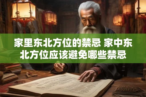 家里东北方位的禁忌 家中东北方位应该避免哪些禁忌