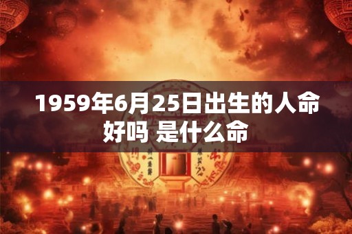 1959年6月25日出生的人命好吗 是什么命