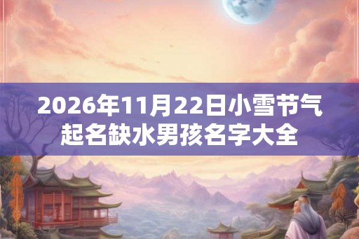2026年11月22日小雪节气起名缺水男孩名字大全 2026年11月22日小雪节气起名缺水男孩名字大全