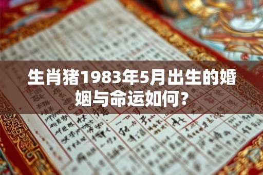 生肖猪1983年5月出生的婚姻与命运如何？