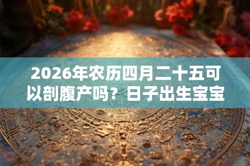 2026年农历四月二十五可以剖腹产吗？日子出生宝宝命运？