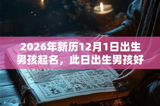 2026年新历12月1日出生男孩起名，此日出生男孩好命吗？