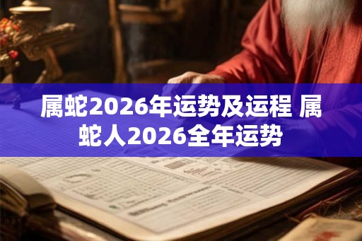 属蛇2026年运势及运程 属蛇人2026全年运势