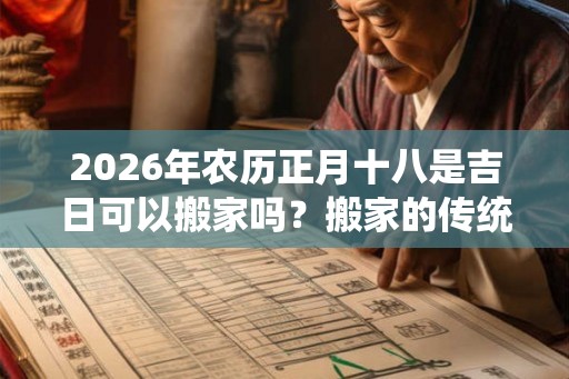 2026年农历正月十八是吉日可以搬家吗？搬家的传统风俗