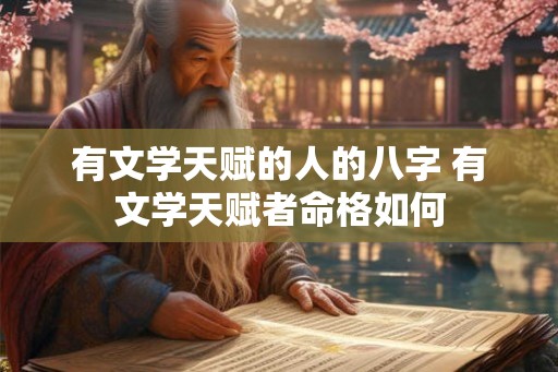 有文学天赋的人的八字 有文学天赋者命格如何 有文学天赋的人的八字 有文学天赋者命格如何