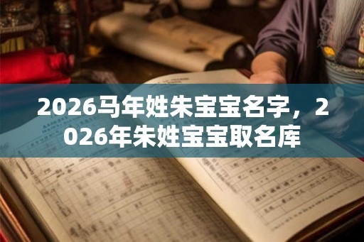 2026马年姓朱宝宝名字，2026年朱姓宝宝取名库