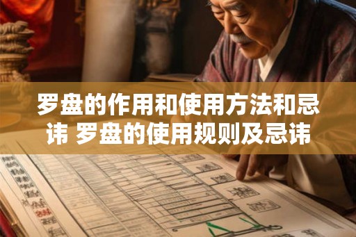 罗盘的作用和使用方法和忌讳 罗盘的使用规则及忌讳