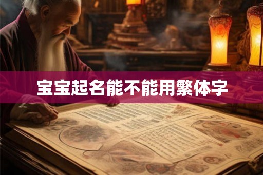 宝宝起名能不能用繁体字