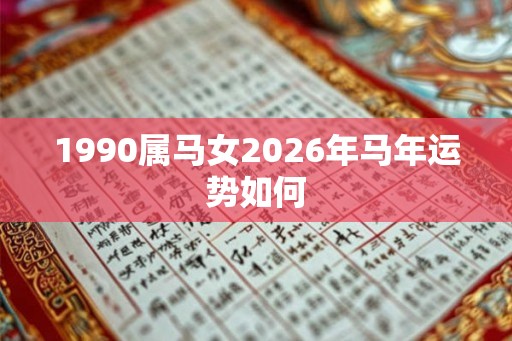 1990属马女2026年马年运势如何