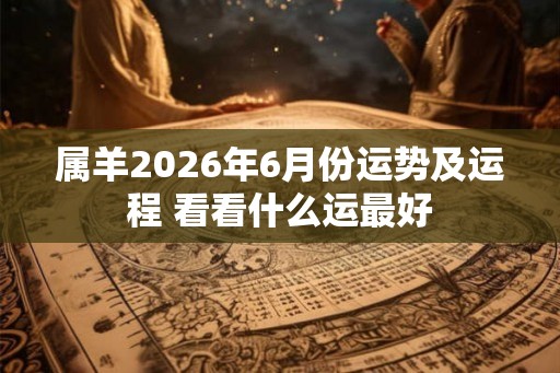 属羊2026年6月份运势及运程 看看什么运最好