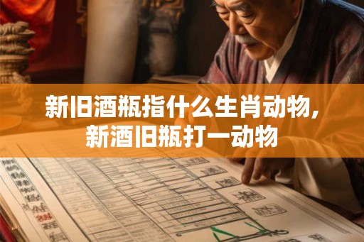 新旧酒瓶指什么生肖动物,新酒旧瓶打一动物