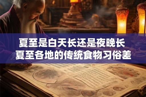 夏至是白天长还是夜晚长 夏至各地的传统食物习俗差异 夏至是白天长还是夜晚长 夏至各地的传统食物习俗差异
