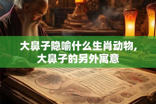 大鼻子隐喻什么生肖动物,大鼻子的另外寓意
