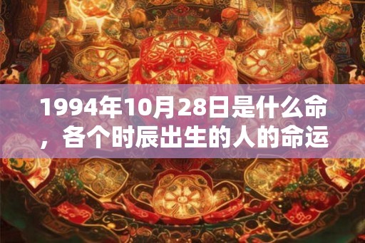 1994年10月28日是什么命,各个时辰出生的人的命运 1994年10月28日是什么命,各个时辰出生的人的命运