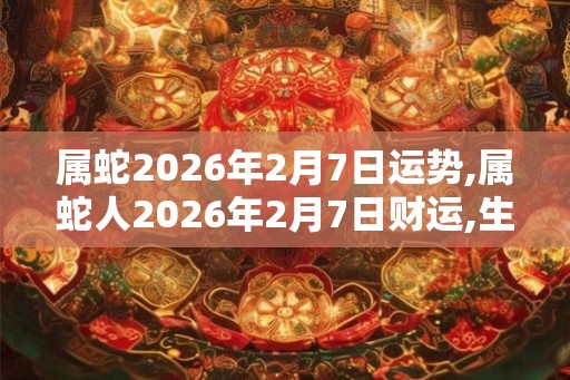 属蛇2026年2月7日运势,属蛇人2026年2月7日财运,生肖蛇2026年2月7日运势