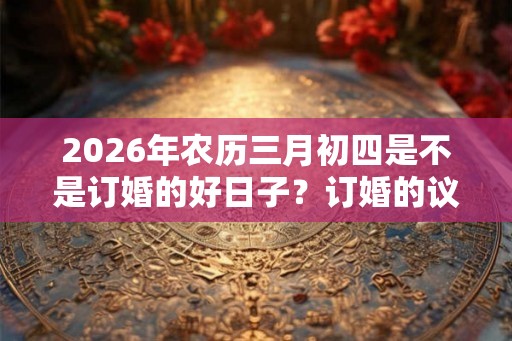 2026年农历三月初四是不是订婚的好日子?订婚的议程是什么? 2026年农历三月初四是不是订婚的好日子?订婚的议程是什么?
