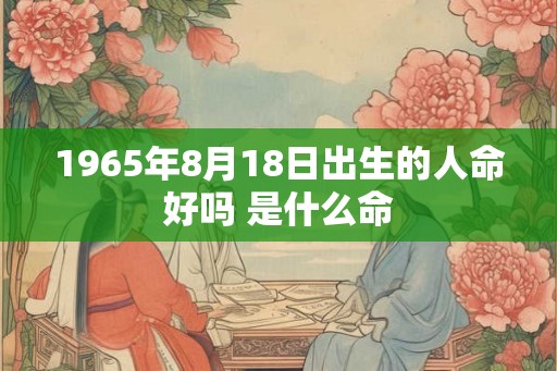 1965年8月18日出生的人命好吗 是什么命
