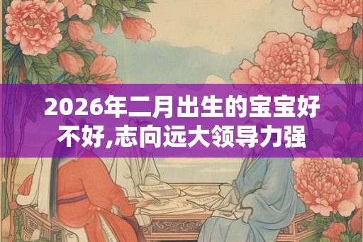 2026年二月出生的宝宝好不好,志向远大领导力强