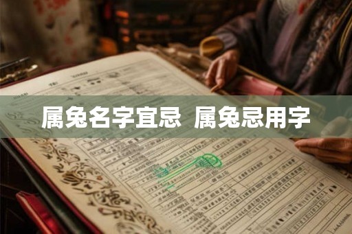 属兔名字宜忌 属兔忌用字 属兔名字宜忌 属兔忌用字