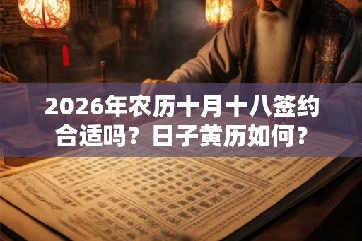 2026年农历十月十八签约合适吗？日子黄历如何？