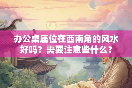 办公桌座位在西南角的风水好吗？需要注意些什么？
