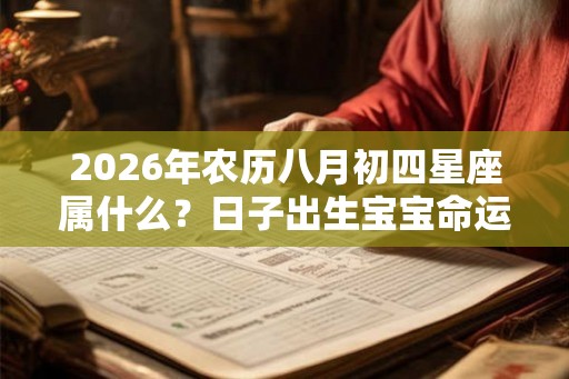 2026年农历八月初四星座属什么?日子出生宝宝命运? 2026年农历八月初四星座属什么?日子出生宝宝命运?