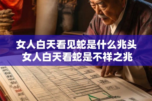 女人白天看见蛇是什么兆头 女人白天看蛇是不祥之兆吗