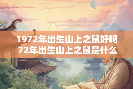 1972年出生山上之鼠好吗 72年出生山上之鼠是什么命