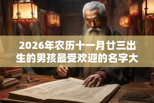 2026年农历十一月廿三出生的男孩最受欢迎的名字大全 2026年农历十一月廿三出生的男孩最受欢迎的名字大全