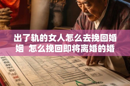 出了轨的女人怎么去挽回婚姻 怎么挽回即将离婚的婚姻 出了轨的女人怎么去挽回婚姻 怎么挽回即将离婚的婚姻