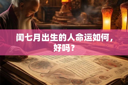 闰七月出生的人命运如何,好吗? 闰七月出生的人命运如何,好吗?