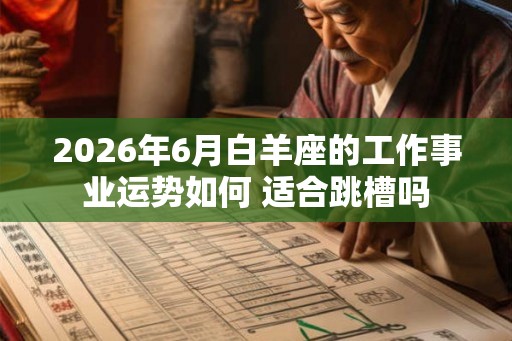 2026年6月白羊座的工作事业运势如何 适合跳槽吗
