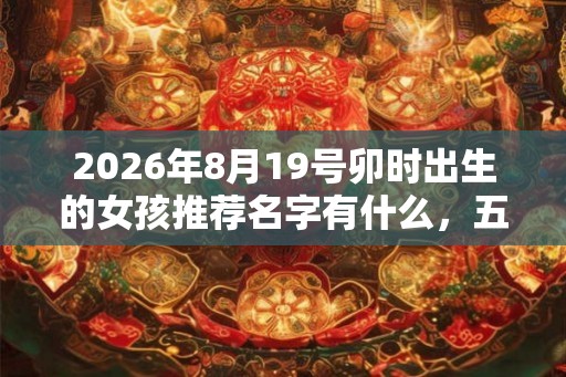 2026年8月19号卯时出生的女孩推荐名字有什么，五行属什么